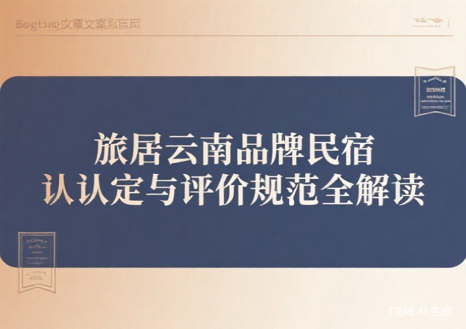 民宿集群化发展建设指南解读从单打独斗到抱团取暖